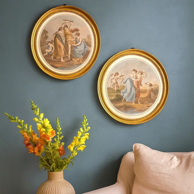 Angelica Kauffman, Cupid Disarmed by Grace & Cupid's Revenge, 1800s, Engravings, Set of 2 For Sale - Image 6 of 18