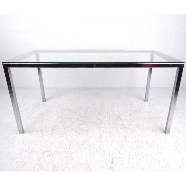 Mid-Century Modern Milo Baughman Style Dining Room Set For Sale - Image 10 of 11