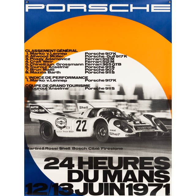 24 Hours of Le Mans Porsche Poster, 1971 For Sale - Image 9 of 9