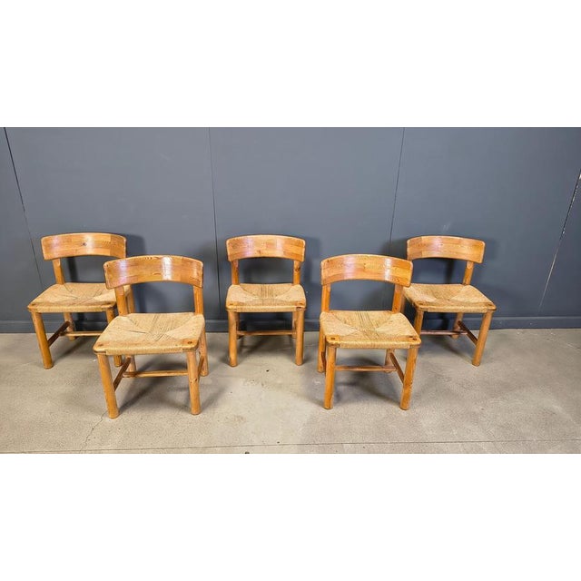 Pine Wood Dining Chairs by Rainer Daumiller for Hirtshals Savvaerk, 1970s, Set of 5 For Sale - Image 16 of 17