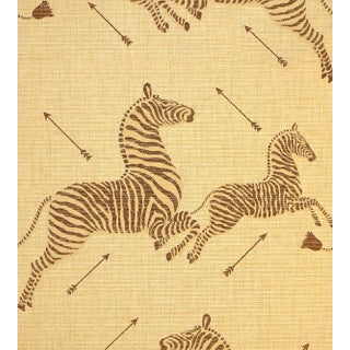 Sample - The House of Scalamandr�� Zebras Paperweave Wallcovering, Natural For Sale