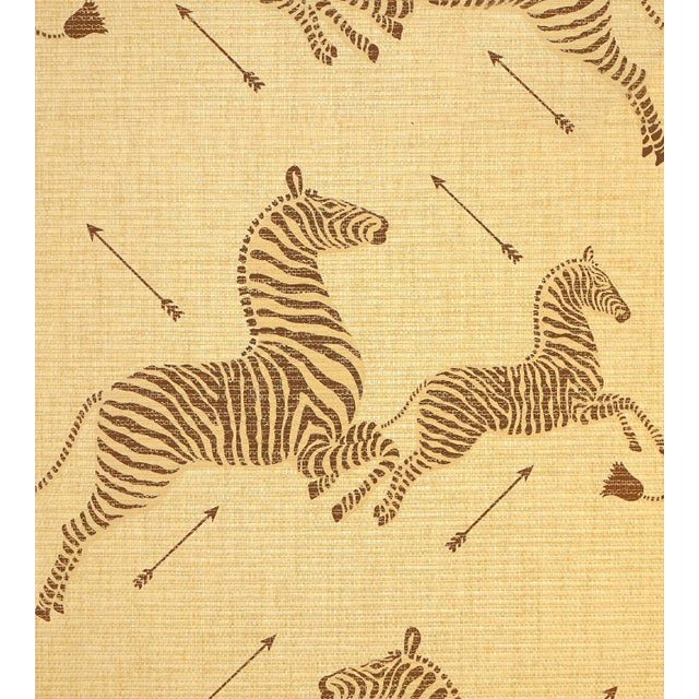 Sample - The House of Scalamandr�� Zebras Paperweave Wallcovering, Natural For Sale
