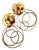 18 Kt Yellow Gold 31.5 Gm Dangling Earrings, 4 Hoop Flower Earring For Sale