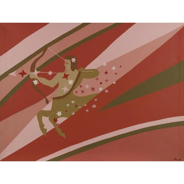 Genny Puccini, Sagittarius, 1973, Acrylic on Canvas For Sale - Image 4 of 4