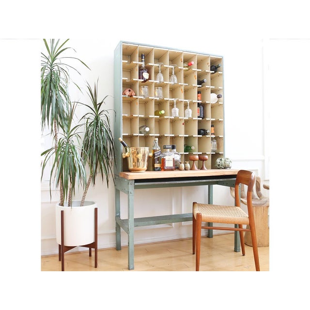 Vintage Industrial Mail Sorter Bar Shelf / Desk Chairish