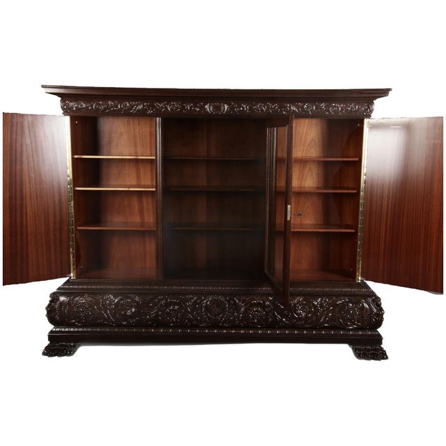 Bookcase in Walnut and Oak, 1920s For Sale - Image 4 of 18