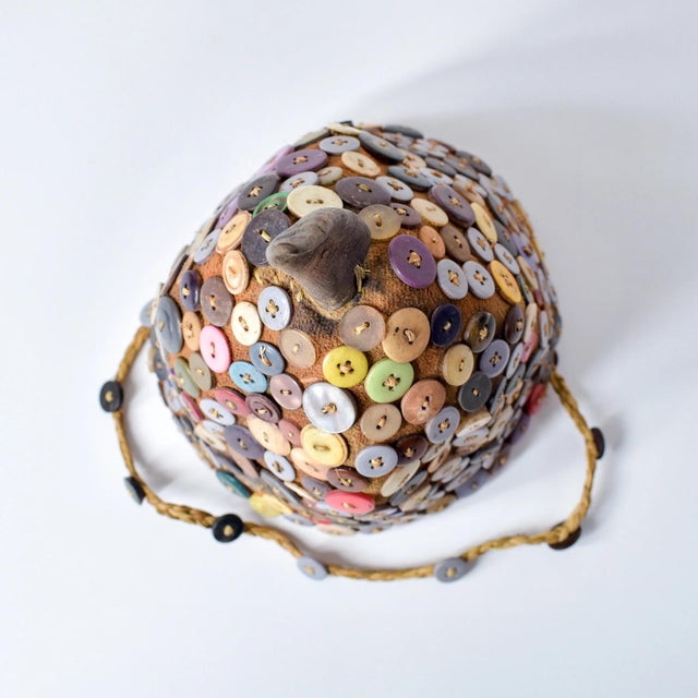 Early 20th Century Lega Bwami Society Button Hat For Sale - Image 4 of 8