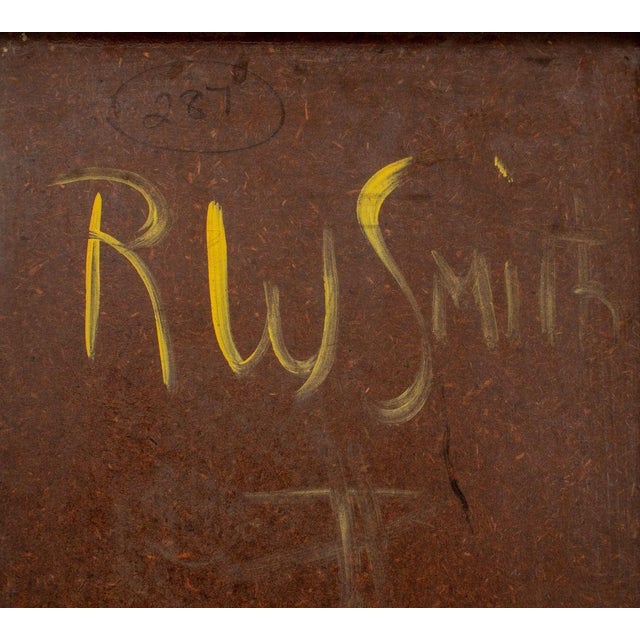 Mid 20th Century r.w. Smith Abstract Composition Oil on Board For Sale - Image 5 of 7