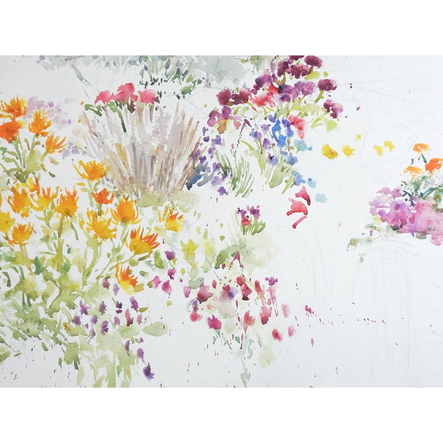 Garden Flowers Watercolor Painting Chairish