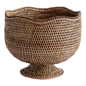 Burma Rattan Footed Cachepot