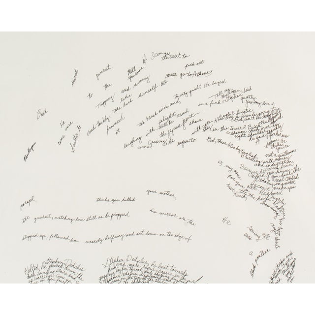 1970s 1977 “James Joyce as Ulysses” Word Portrait Serigraph Print by John Sokol For Sale - Image 5 of 9