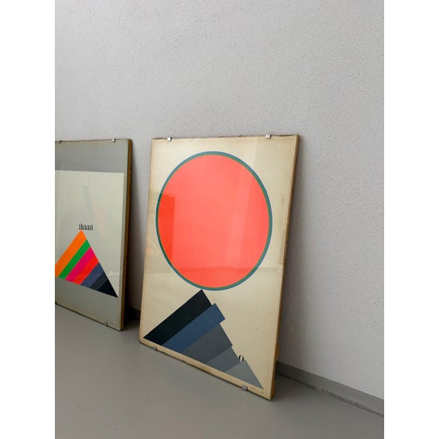 Eugenio Carmi, Untitled, 1970s, Glass, Wood and Paper, Lithograph, Set of 4 For Sale - Image 6 of 9