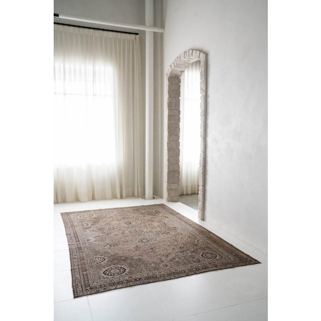 Taupe District Loom Vintage Shiraz Area Rug For Sale - Image 8 of 12