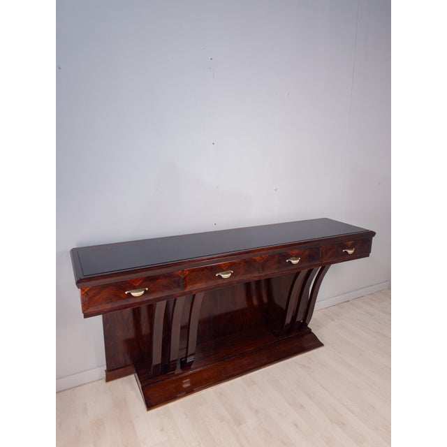 Metal Mid-Century Italian Console attributed to Osvaldo Borsani, 1940s For Sale - Image 7 of 18