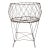 Vintage Collapsible Metal Wire Laundry Basket For Sale