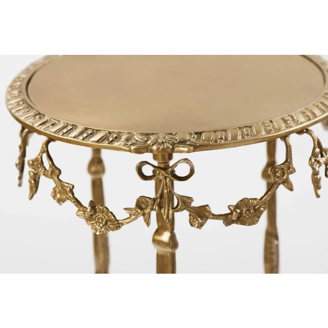 Vintage Bronze Round Pedestal Plant Stand For Sale - Image 4 of 9