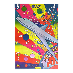 Peter Max Pop Art Poster 24 Pan Am 1970