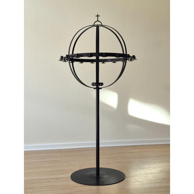 Large Danish Ecclesiastical Light Globe in Cast Iron For Sale - Image 5 of 5