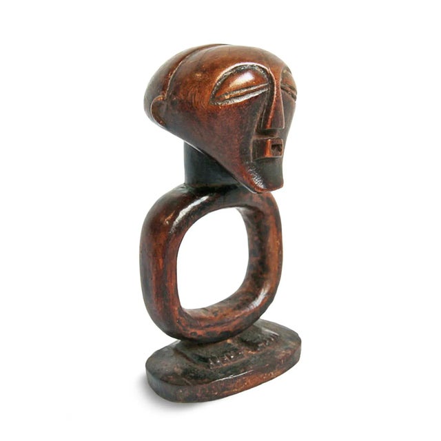 Authentic vintage carved wood power figure from the Songye tribe of Democratic Republic of Congo. Beautiful patina with...