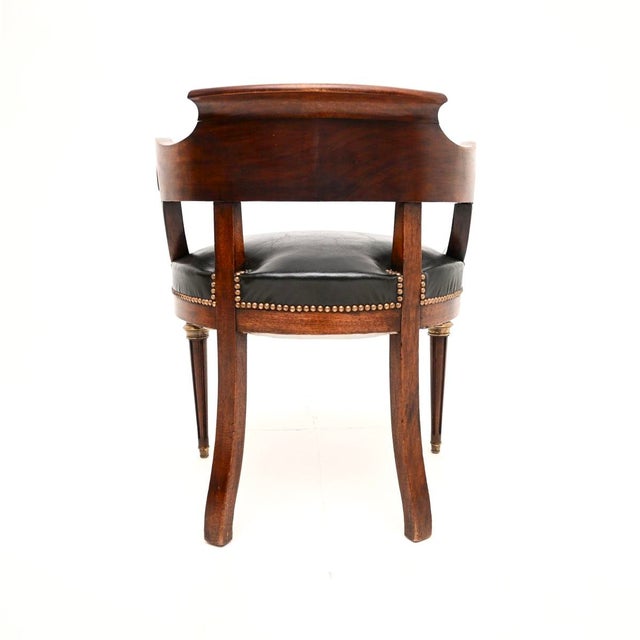 Antique French Empire Desk Chair, 1810 For Sale - Image 4 of 11