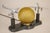 Art Deco 1930s Uber Rare Vintage Sublime Art Deco Streamline Bronze Aviation Award Twin Chrome Airplane Amber Brain Globe Table Lamp For Sale - Image 3 of 13