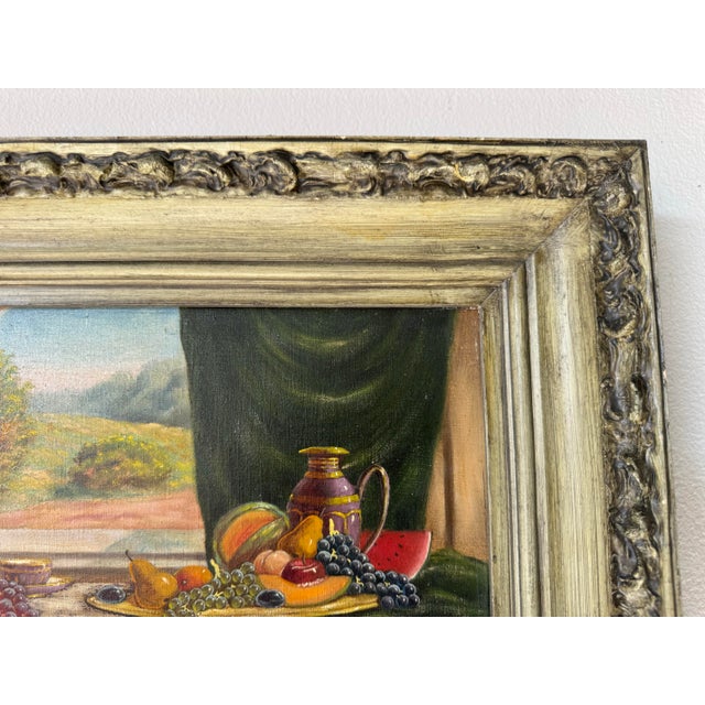 1960’s Hungarian Viola j.k Still Life Oil on Canvas Painting – Framed For Sale In Miami - Image 6 of 11