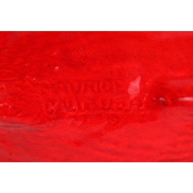 Vintage California Art Pottery Red & Gold Ceramic Bull Figure by Maurice For Sale - Image 9 of 10