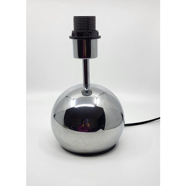Silver Vintage Space Age Chrome Ball Table Lamps, 1960s, Set of 2 For Sale - Image 8 of 15
