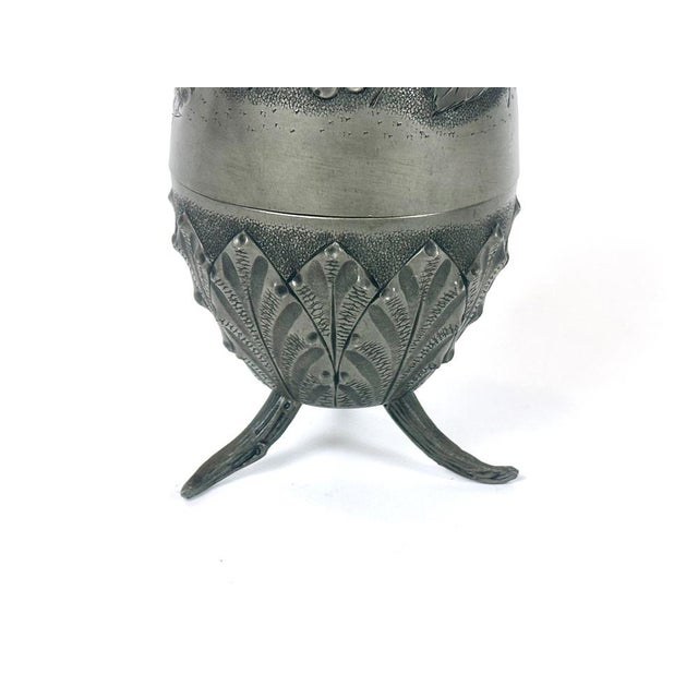 Art Nouveau French Tin Egg Box by Albert Chezal for Etains Dart, 1900s For Sale - Image 3 of 11