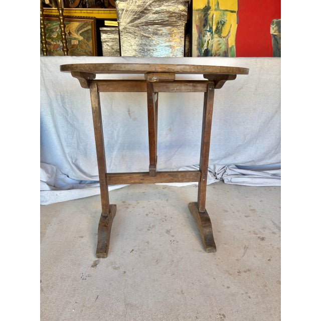 French wine tasting table, also known as a vendage or vigeron table, which was once used in the vineyards of France for...