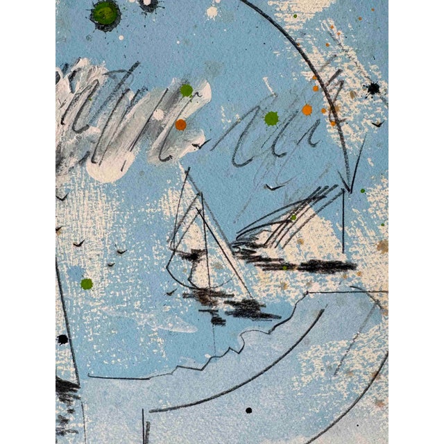 1980s Sam Middleton, 83 Stormy Weather, Collage and Mixed Media on Paper For Sale - Image 5 of 6