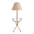 Antique Brass Floor Lamp With Glass Shelf For Sale