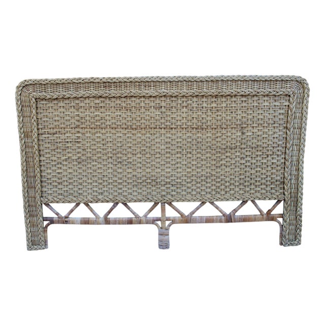 Headboard in Bamboo Wicker by Tommaso Barbi, 1970s For Sale