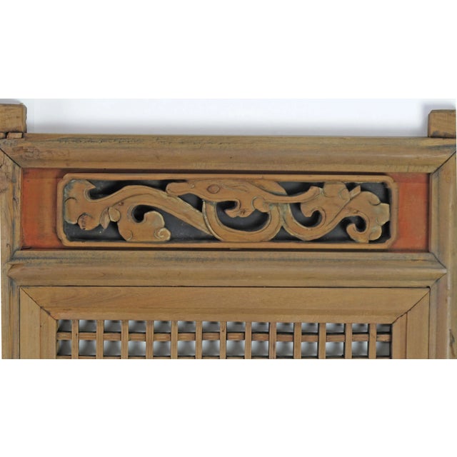 Early 19th Century A Pair Antique Chinese Wood Screen Panels 1 For Sale - Image 5 of 7