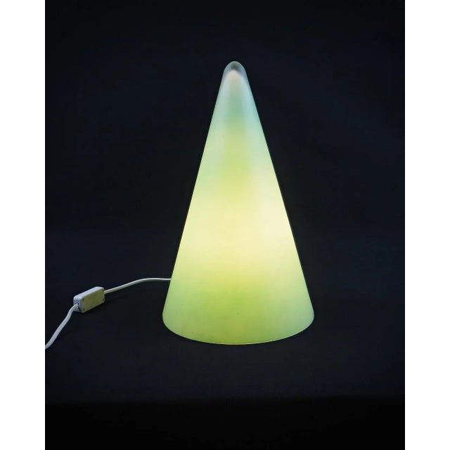 Vintage Table Lamp in Glass and Metal, 1990 For Sale - Image 4 of 12