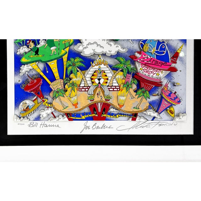 Contemporary Charles Fazzino, Jetsons Take Las Venus, 3d Mixed Media, Signed by Fazzino, Hanna and Barbera, 1994 For Sale - Image 3 of 3