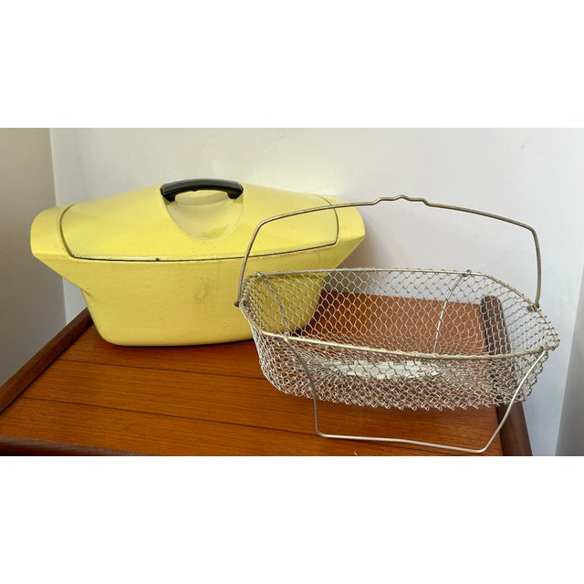 Industrial Le Creuset Raymond Loewy "La Coquelle" Casserole Dish For Sale - Image 3 of 10