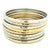 Silver Roberto Coin Martellato 18k Gold and Sterling Silver Set of Eight Bangles For Sale - Image 8 of 11
