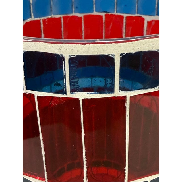 Longaberger Americana Stained Glass Candle Holders - A Pair For Sale - Image 4 of 12