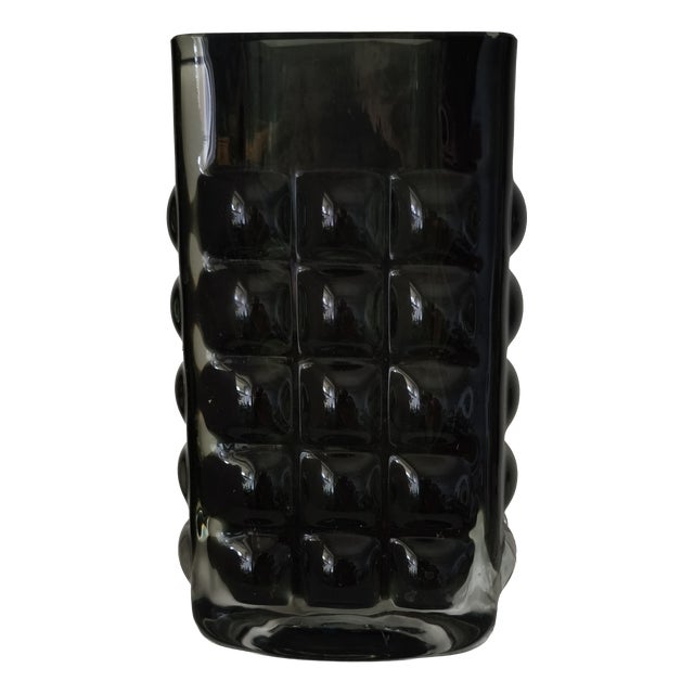 Mid-Century Rectangular Bubble Vase by Tüselmann for Glashütte Ichendorf, 1970s For Sale