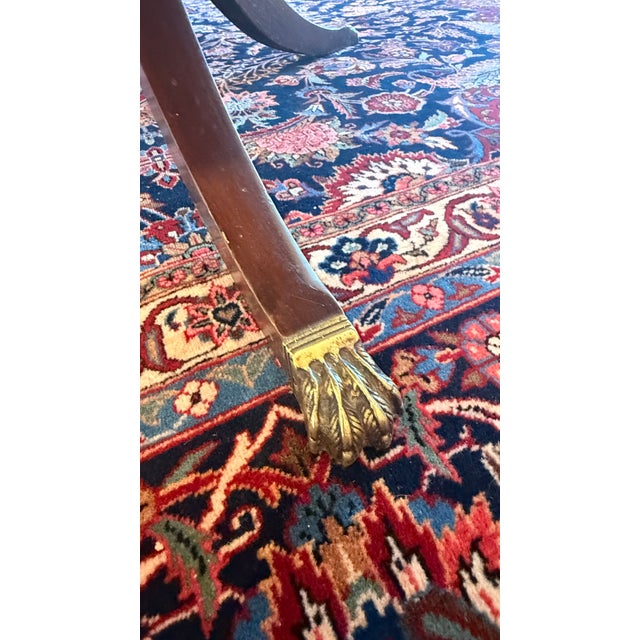 1954 Charak Mahogany Double Pedestal Dining Table With Two Leaves For Sale - Image 15 of 17