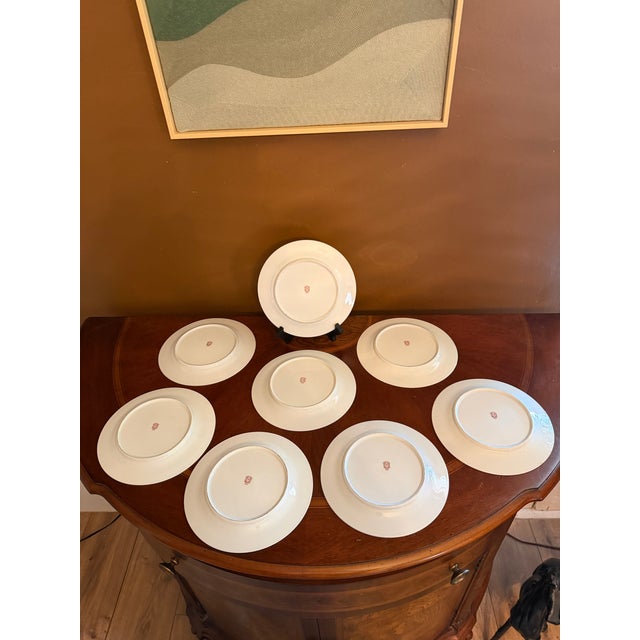 Vintage Noritake M 7 3/4" Bone China Bread Plates N749 Set of 8 ca.1950 For Sale - Image 10 of 11