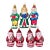 Vintage Glass Santa & Christmas Caroler Ornaments – Set of 7 For Sale