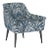 West Loop Chair in Blue Washed Zebra For Sale