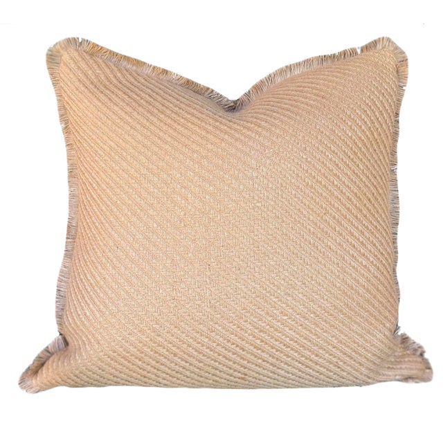Featuring a Ralph Lauren jute fabric with jute fringe trim, these pillows are both modern and classic. The diagonal...