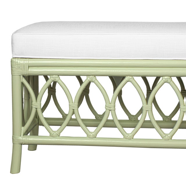 David Francis Lillian Bench - Celery Green For Sale - Image 4 of 8