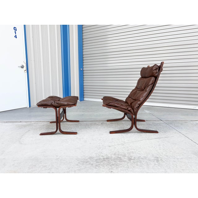 1960s 1960s Danish Modern "Siesta" Lounge Chair and Ottoman Attributed to Westnofa For Sale - Image 5 of 16