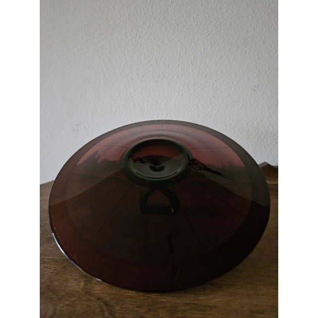 Mid 19th Century Vintage Violet Glass Tray With Gold Trim For Sale - Image 10 of 11