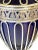 Pair Antique Sheffield Plate & Cobalt Glass Anthemion Motif Urns, Now as Lamps For Sale - Image 11 of 12