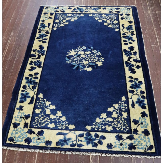 Antique Art Deco Chinese Peking Rug For Sale In Chicago - Image 6 of 9